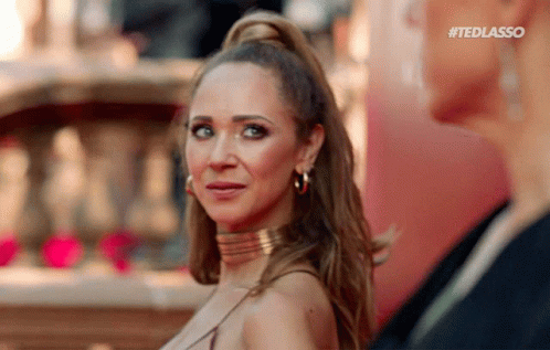 Keeley winking at someone